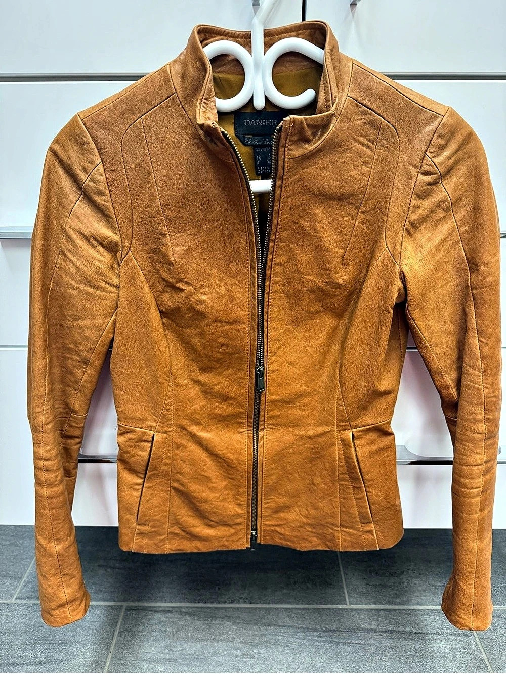 Danier Leather Jacket in camel brown